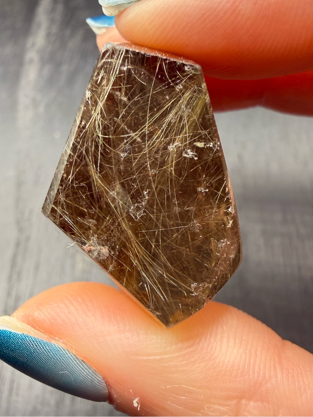 Smoky Rutile With Garden Quartz Freeform - Picture 10 of 12